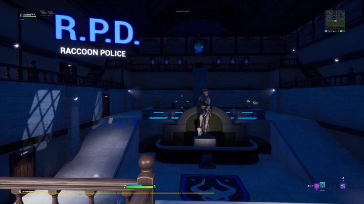 Resident Evil 2 recreation of RPD police headquarters in Fortnite.