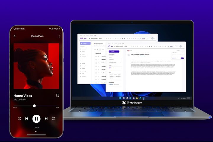 Intelligent audio switching between smartphone and laptop using Snapdragon Seamless.