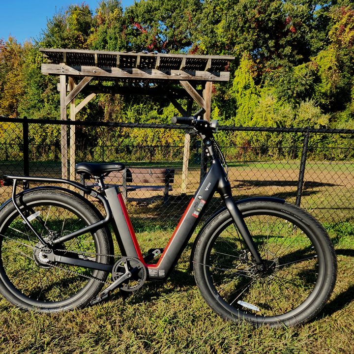 The NIU BQi-C3 Pro dual batteries add style and fit unobtrusively in the seat and frame downtubes.