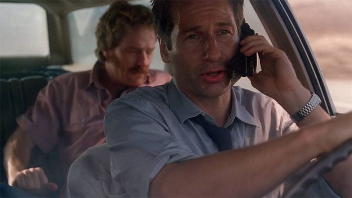 Bryan Cranston and David Duchovny in The X-Files.