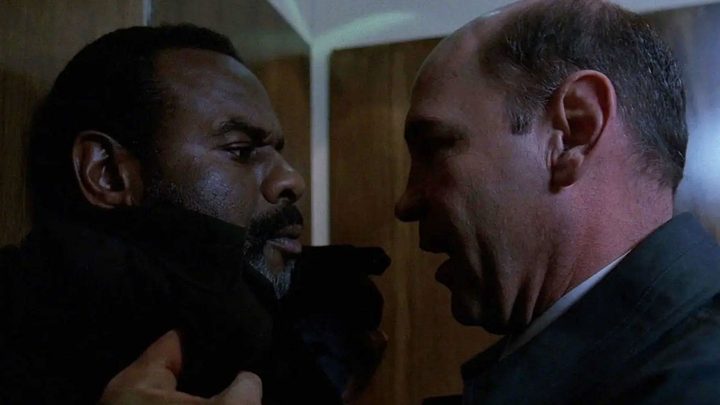 Steven Williams and Mitch Pileggi in The X-Files.