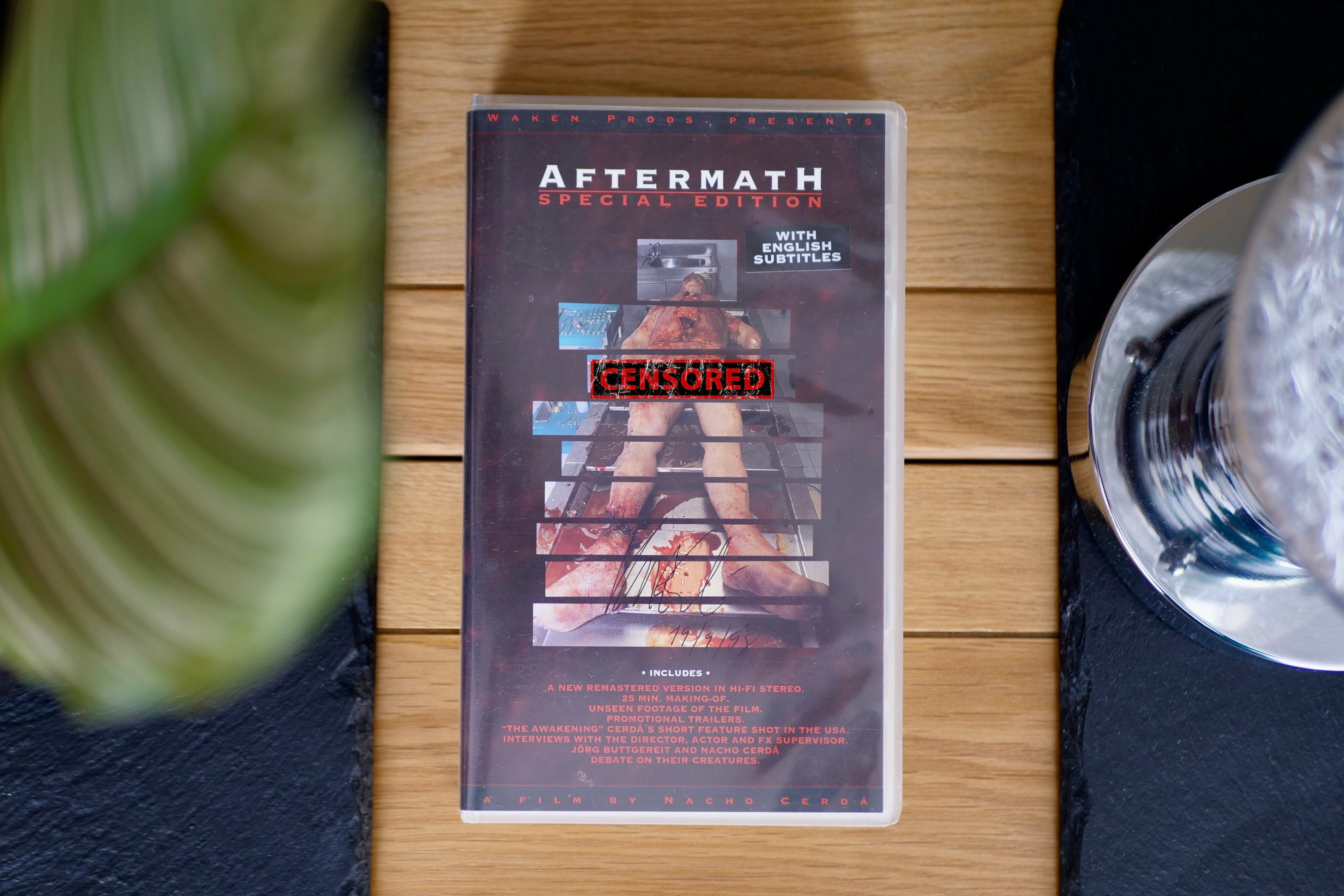 The front cover to an Aftermath VHS box.