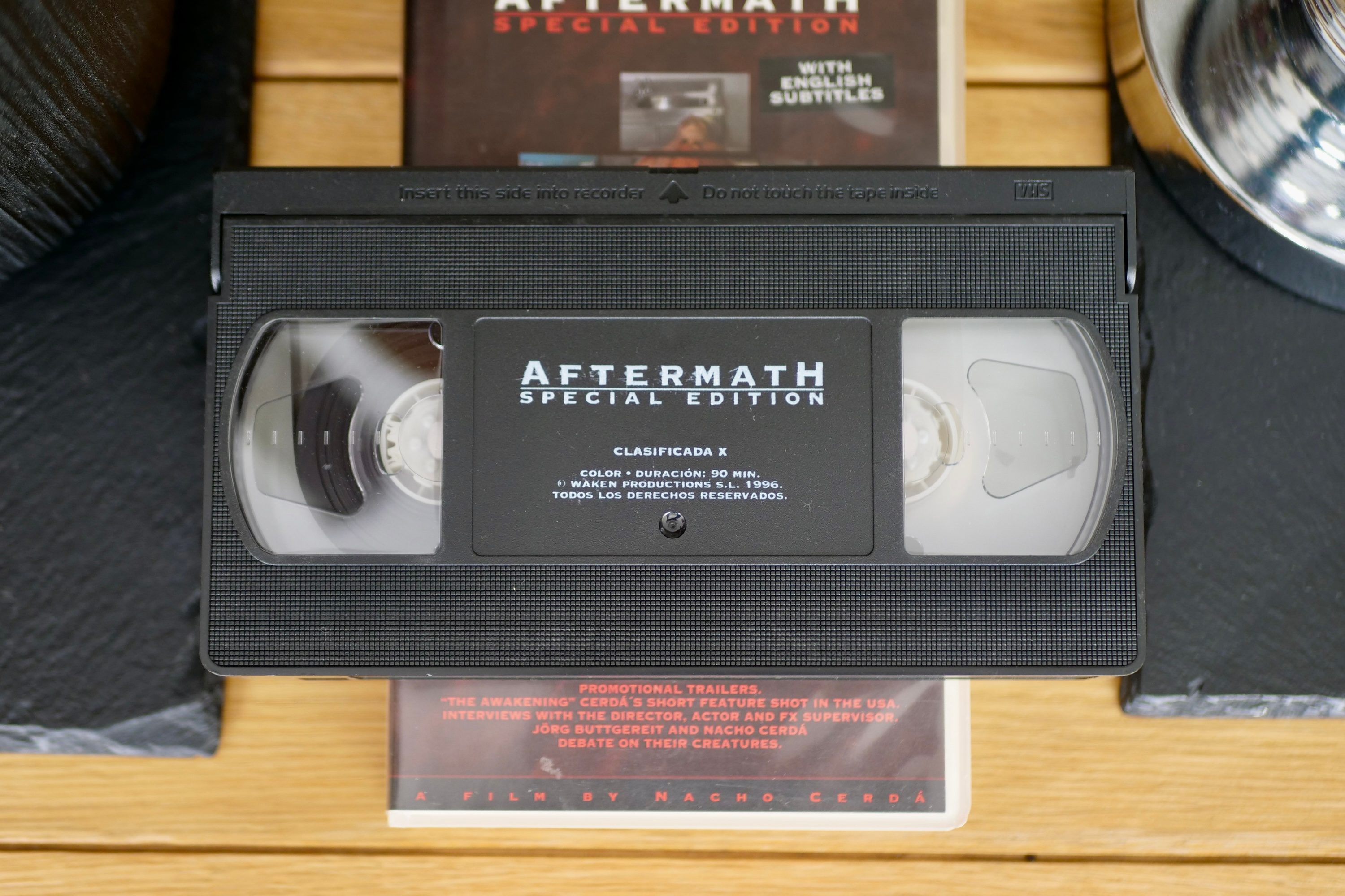 An Aftermath VHS cassette.
