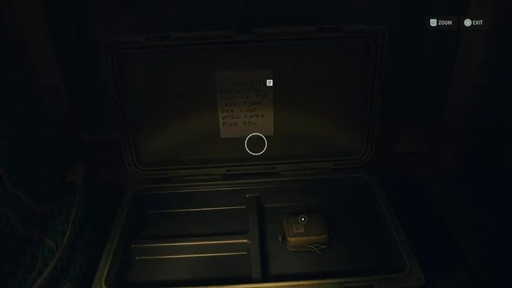 An inventory upgrade item in Alan Wake 2.
