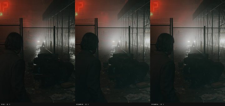 A dark alley in Alan Wake 2.