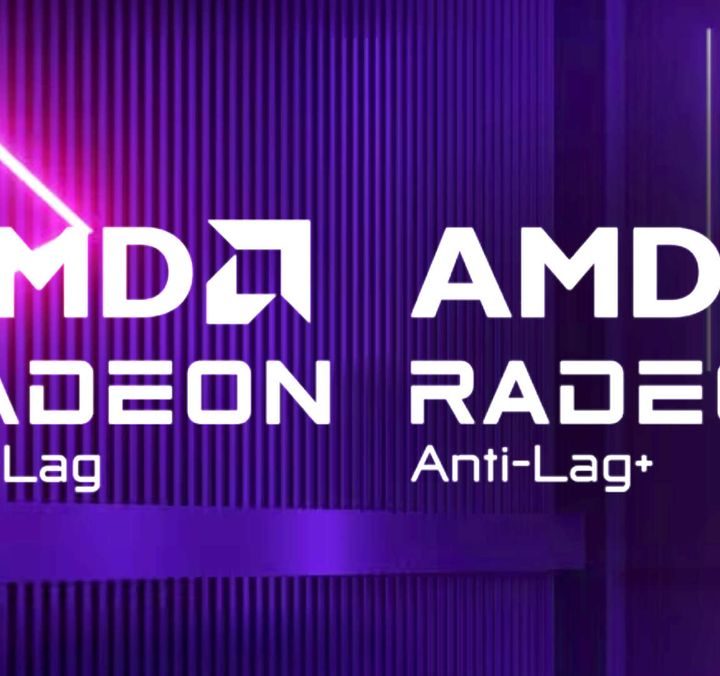 Logo of AMD's Anti-Lag and Anti-Lag+ technology.