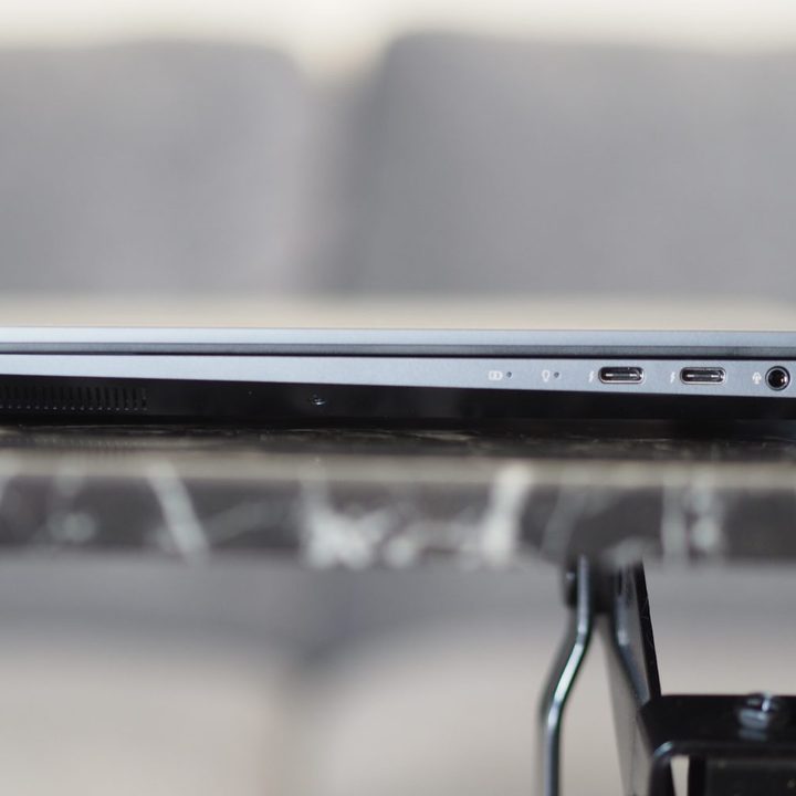 Asus Zenbook 14X OLED right side view showing ports.