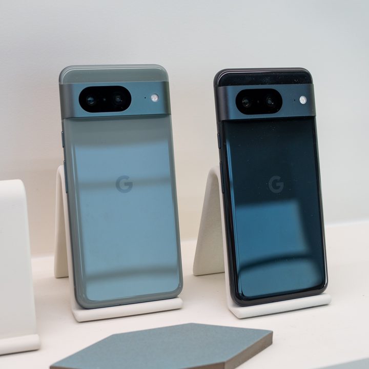 Google Pixel 8 in grey and black.