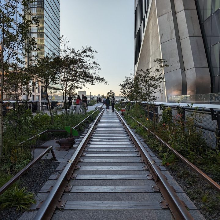 Photo of a railway on the High Line in NYC, taken with the Google Pixel 8 Pro.