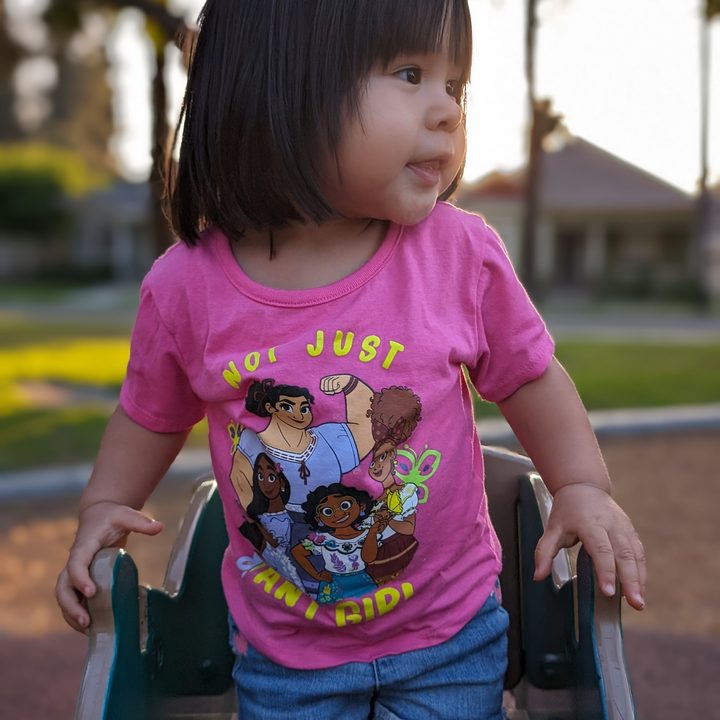 Portrait of toddler taken with Google Pixel 8 Pro.