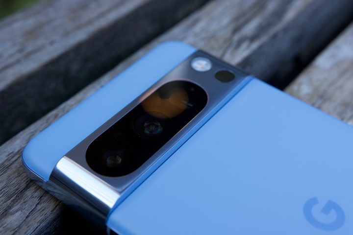 The rear cameras on the Google Pixel 8 Pro.