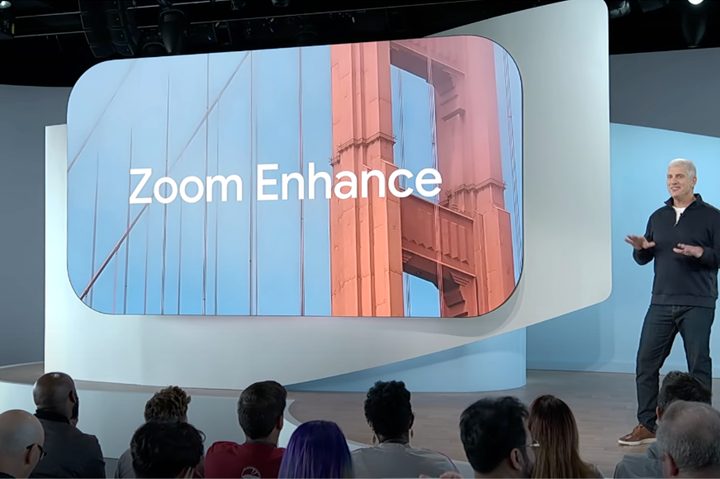 Demonstration of Google's new Zoom Enhance feature.