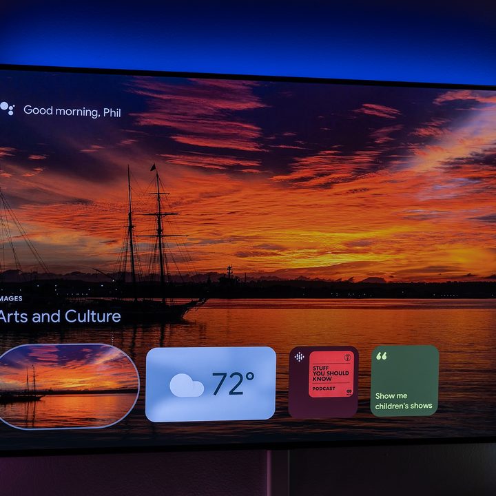Google TV ambient mode screensaver.