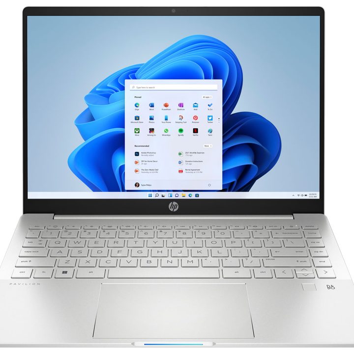 An HP Pavilion Plus laptop.