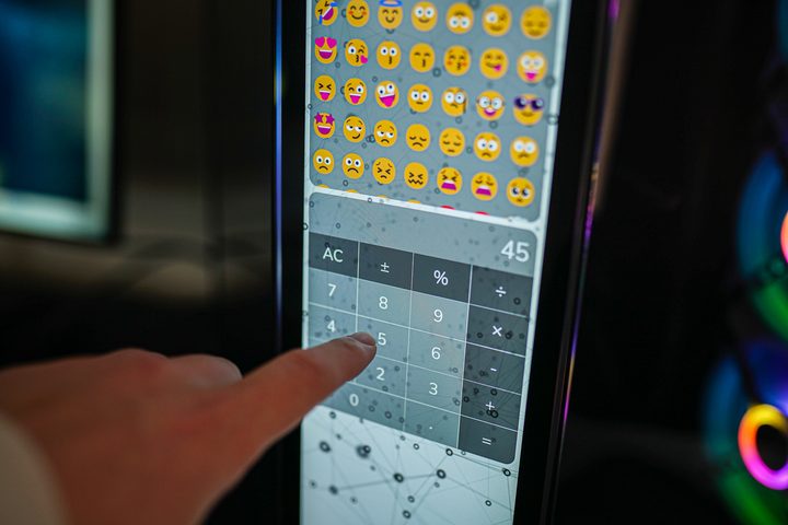 Calculator on the Hyte Y70 Touch.