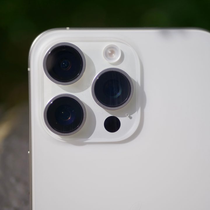 The iPhone 15 Pro Max's camera module.