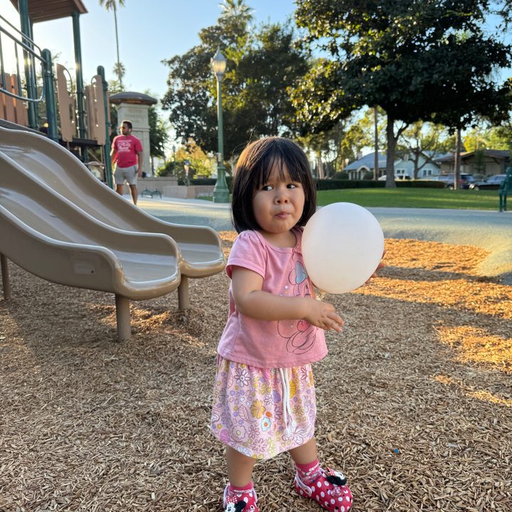 Toddler at park taken with iPhone 15 Pro main camera.