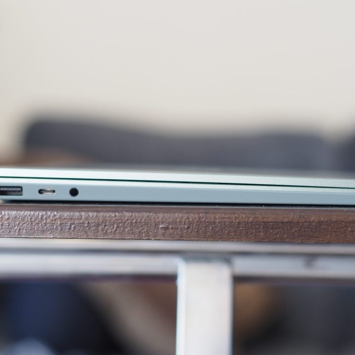 Microsoft Surface Laptop Go 3 left side view showing ports.