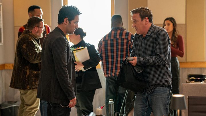 Ben and Dicky talking in a scene from Only Murders in the Building season 3.