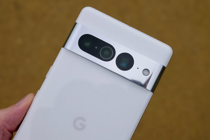 The Google Pixel 7 Pro's camera module.