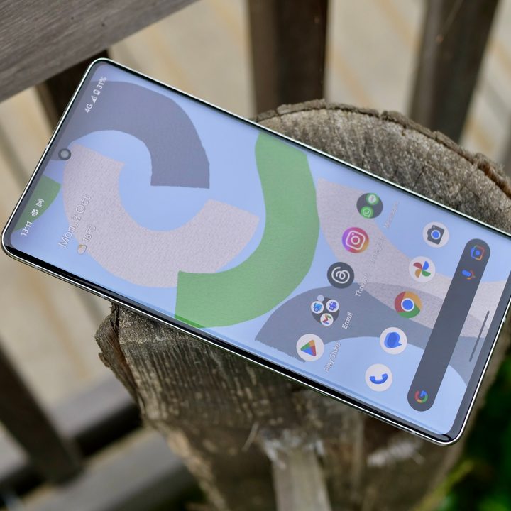The Google Pixel 7 Pro's screen.