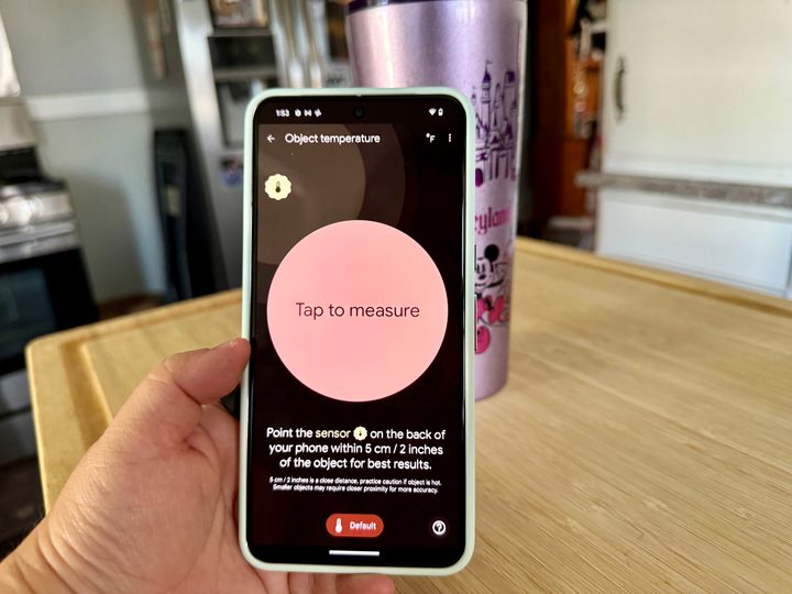 Showing the Temperature app on the Google Pixel 8 Pro.
