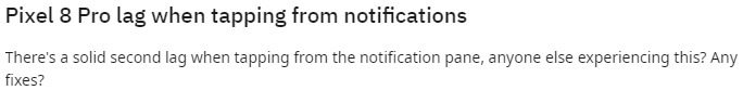 Pixel 8 series Reddit complaint 7.