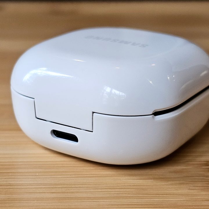 Samsung Galaxy Buds FE: charging case rear view.