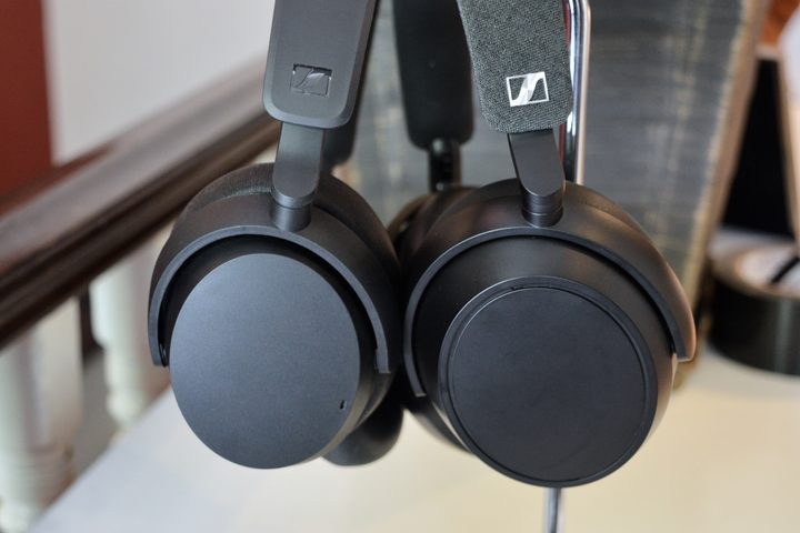 Sennheiser Accentum Wireless headphones next to Sennheiser Momentum 4 Wireless headphones.