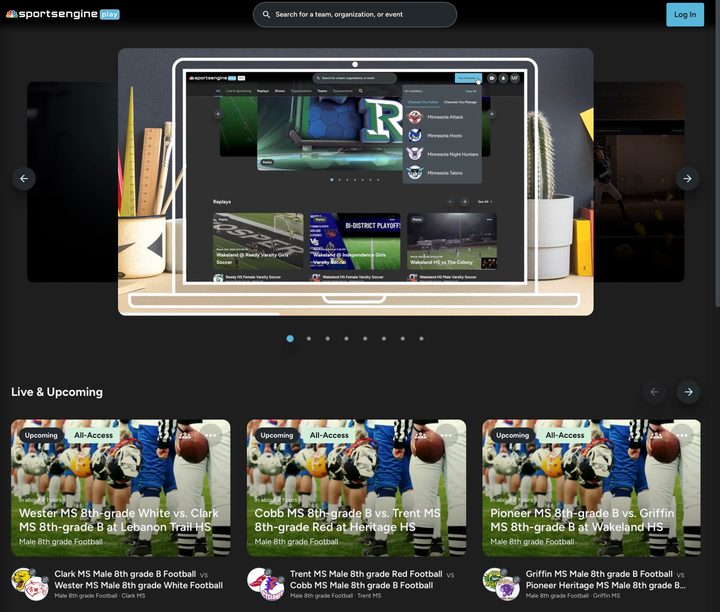 The SportsEngine Play website.
