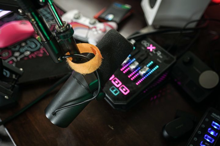 Shure SM7B microphone.