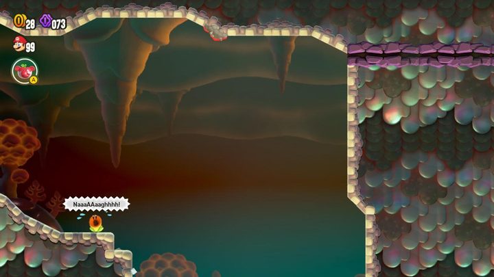 Mario drills into a ceiling in Super Mario Bros. Wonder.
