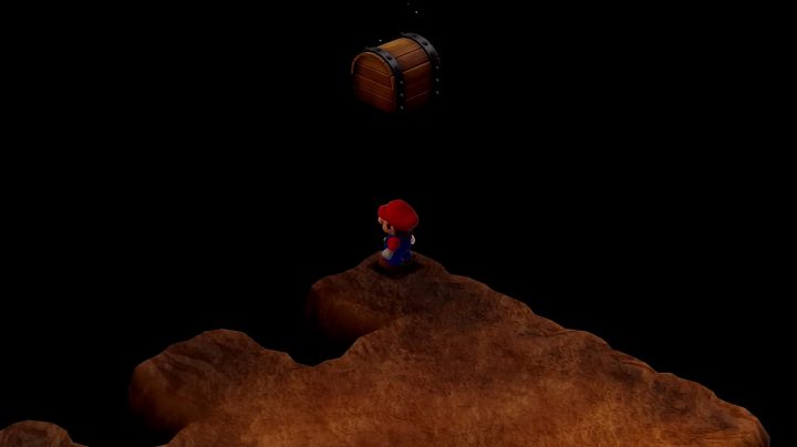 Mario in a cave.