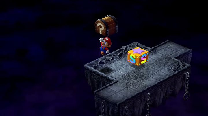 Mario in smithy's keep.