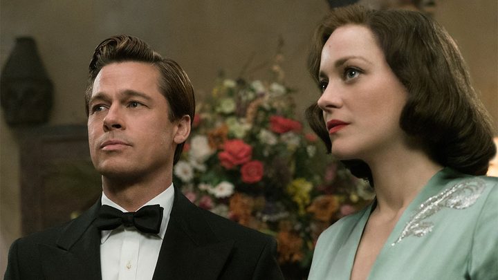 Brad Pitt and Marion Cotillard in Allied.