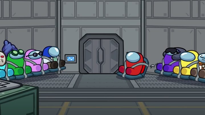 The crew comes together in Among Us.
