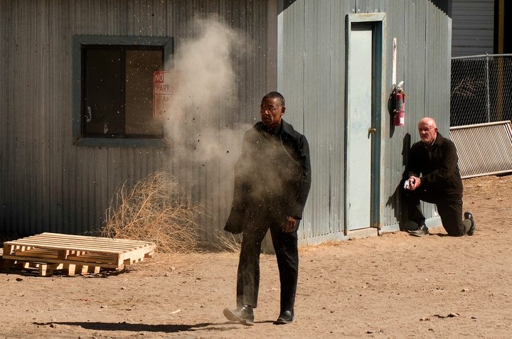 Gus and Mike in Breaking Bad.