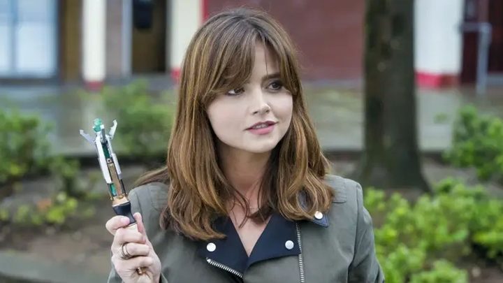 Jenna Coleman as Clara Oswald.