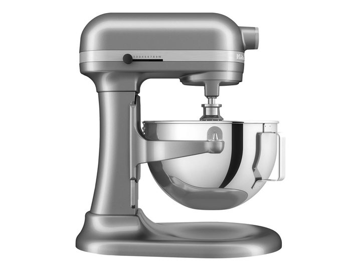The KitchenAid 5.5-quart stand mixer against a white background.