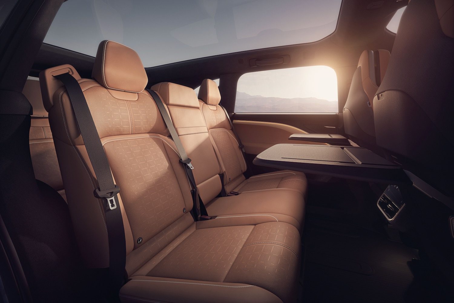 A Lucid Gravity's second-row seats.