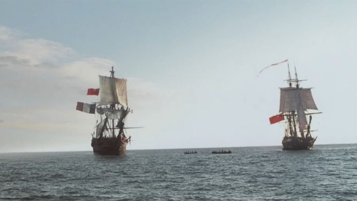 The Surprise and the Acheron in Master and Commander: The Far Side of the World.