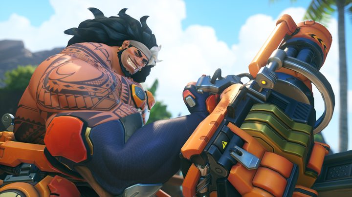 Mauga poses in Overwatch 2.