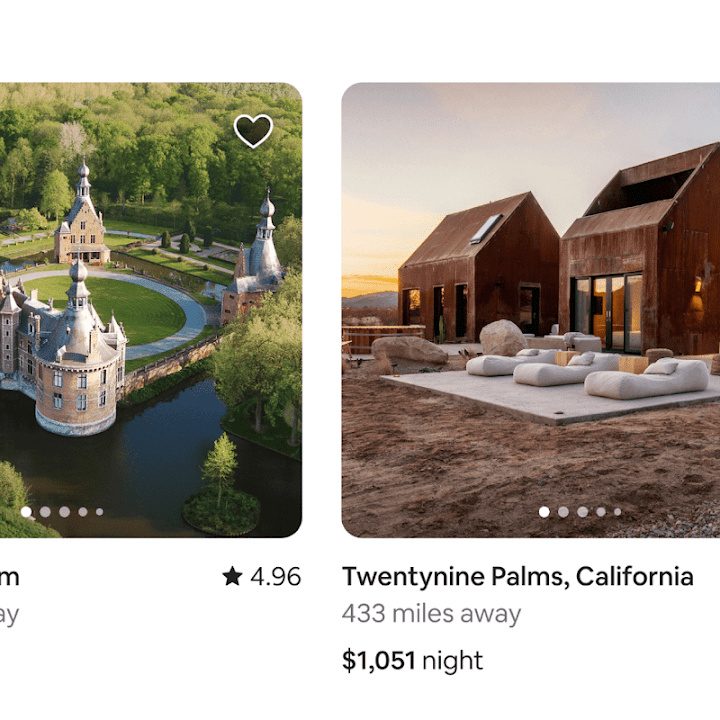 Finding lots of homes on Airbnb.