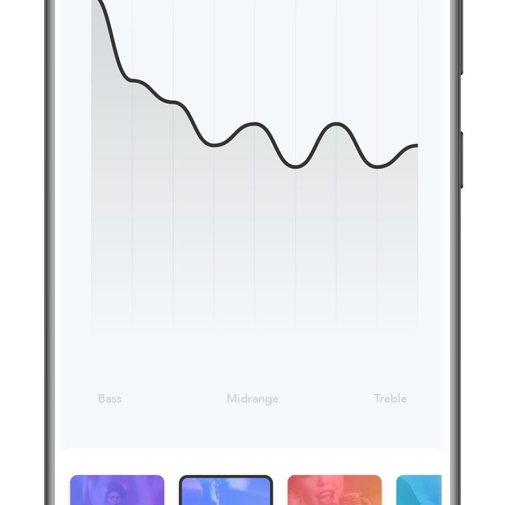 Soundcore app for Android EQ settings.