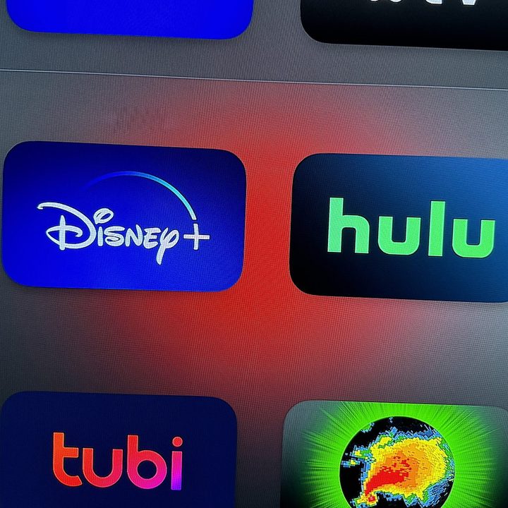 App icons for Hulu and Disney+ on Apple TV.