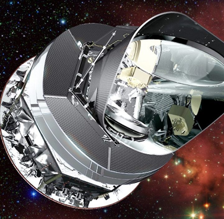 An artist's rendition shows ESA's Planck Space Observatory.