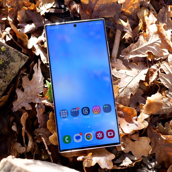 The Samsung Galaxy S23 Ultra's screen.