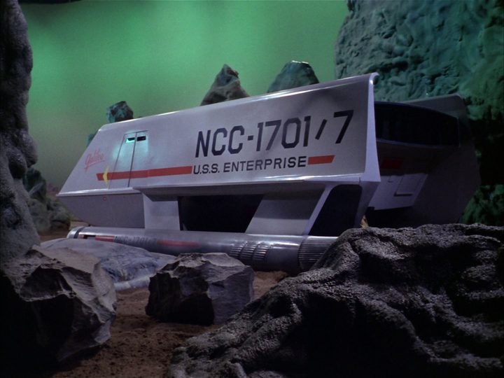 The Shuttlecraft Galileo, crash landed on a planet in the Star Trek episode "The Galileo Seven."