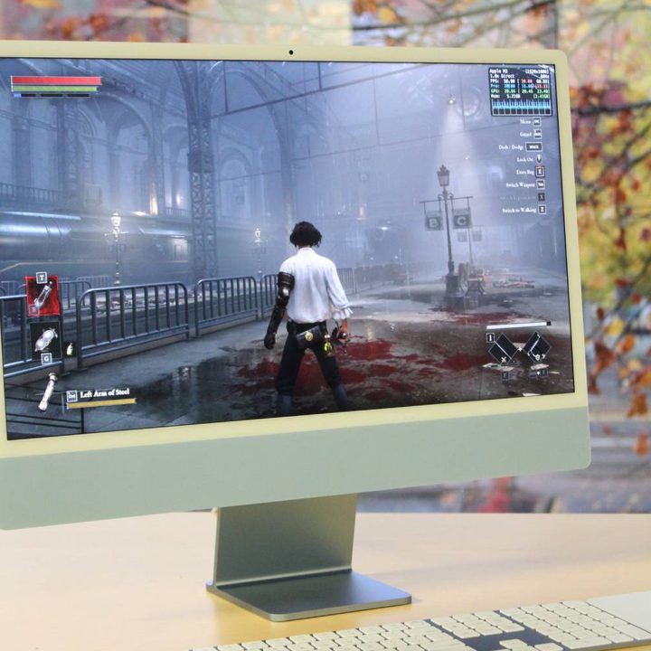 Lies of P being played on an iMac.