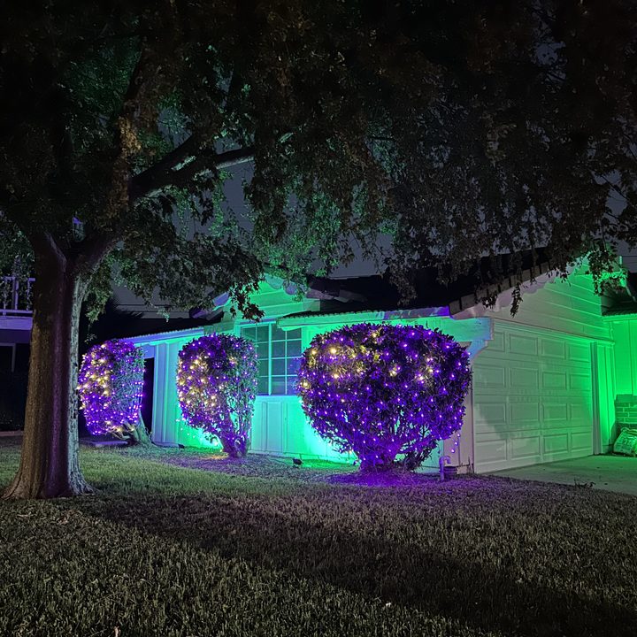 Halloween lights taken with iPhone 14.